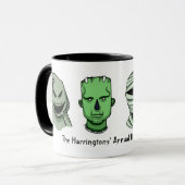 ハロウィーンキャラクターカスタム文字マグ マグカップ (正面左)