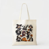 ハロウィーンキャラクターデジタルアート トートバッグ (正面)