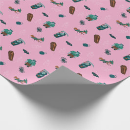 ハロウィーンキャラクターパターンギフトラップ🦇🕸️ ラッピングペーパー