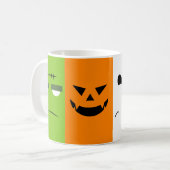 ハロウィーンキャラクター印刷マグ コーヒーマグカップ (正面左)