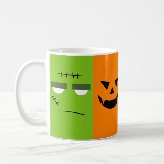 ハロウィーンキャラクター印刷マグ コーヒーマグカップ (左)