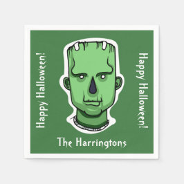 ハロウィーンキャラクター名前をカスタムする、文字、カラー3/4 スタンダードカクテルナプキン