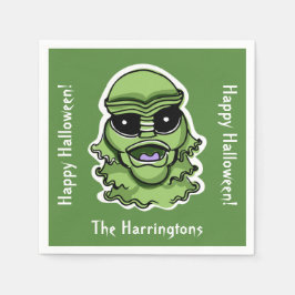 ハロウィーンキャラクター名前をカスタムする、文字、カラー4/4 スタンダードカクテルナプキン