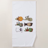 ハロウィーンキャラクター ビーチタオル (正面)