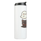 ハロウィーンキャラクター-幽霊、カボチャ、ブラックキャット& タンブラー (回転左)