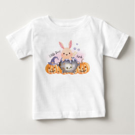 ハロウィーンキャルドロンの小さなブー ベビーTシャツ