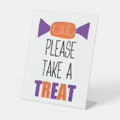 ハロウィーンキャンディおごりください 台座サイン (正面)