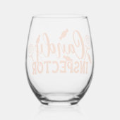 ハロウィーンキャンディの警部 ステムなしワイングラス (裏面)