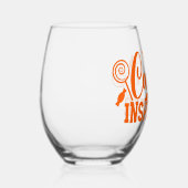 ハロウィーンキャンディの警部 ステムなしワイングラス (右)