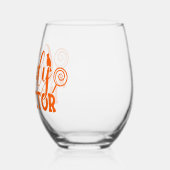 ハロウィーンキャンディの警部 ステムなしワイングラス (左)