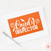 ハロウィーンキャンディの警部 長方形シール (封筒)