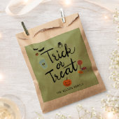 ハロウィーンキャンディをトリックまたは治療する フェイバーバッグ (クリップ留めされた状態)