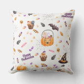 ハロウィーンキャンディカボンプキンスこうもり クッション (正面)