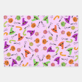 ハロウィーンキャンディカボンプキン&ウィッチズハット2 ラッピングペーパーシート (正面3)