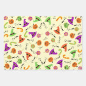 ハロウィーンキャンディカボンプキン&ウィッチズハット2 ラッピングペーパーシート (正面2)