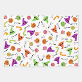 ハロウィーンキャンディカボンプキン&ウィッチズハット2 ラッピングペーパーシート (正面)