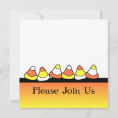 ハロウィーンキャンディコーンティニパーティの招待状 招待状 (裏面)