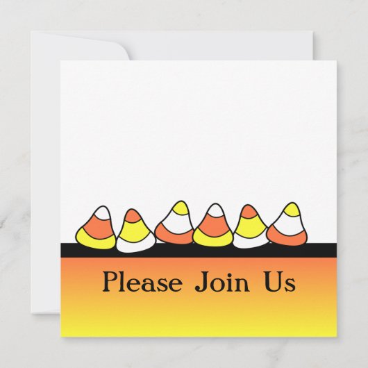 ハロウィーンキャンディコーンティニパーティの招待状 招待状 (裏面)