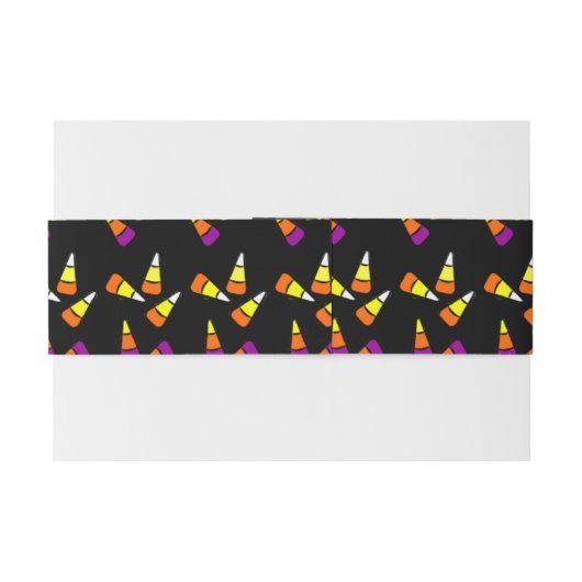 ハロウィーンキャンディコーンパターン招待状バンド 招待状ベリーバンド (裏面例)