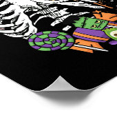 ハロウィーンキャンディスケルトンリブケージX線 ポスター (角)