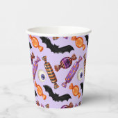 ハロウィーンキャンディトリートパープル 紙コップ (左)