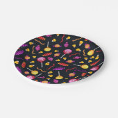 ハロウィーンキャンディパターン ペーパープレート (アングル)