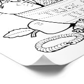 ハロウィーンキャンディボウルのシーンカラーリングページアート ポスター (角)