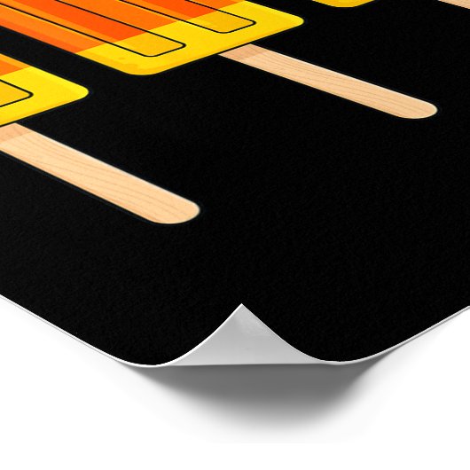 ハロウィーンキャンディーコーンおもしろいアイスクリームポピックス ポスター (角)