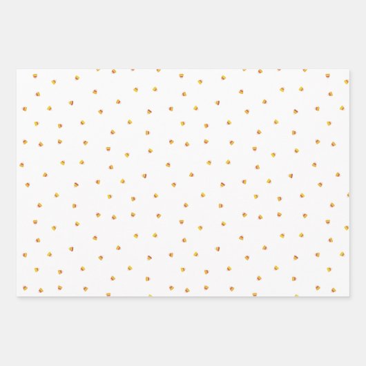 ハロウィーンキャンディーコーンかわいいおもしろいブラックオレンジ ラッピングペーパーシート (正面2)