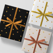 ハロウィーンキャンディーコーンかわいいおもしろいブラックオレンジ ラッピングペーパーシート