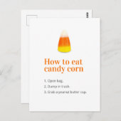 ハロウィーンキャンディーコーンジョーク ポストカード (正面/裏面)