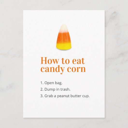 ハロウィーンキャンディーコーンジョーク ポストカード (正面)