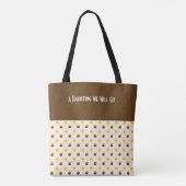 ハロウィーンキャンディーコーンチョコレートバニラ名 トートバッグ (裏面)