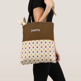 ハロウィーンキャンディーコーンチョコレートバニラ名 トートバッグ