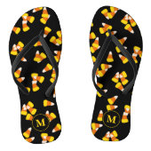 ハロウィーンキャンディーコーンモノグラムの型 ビーチサンダル (ソール)