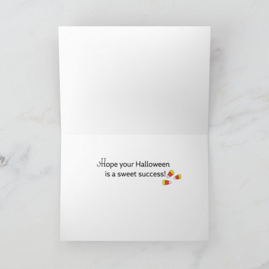 ハロウィーンキャンディーコーンユーモア カード (内部)