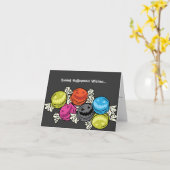 ハロウィーンキャンディースグリーティングカード カード (黄色い花)