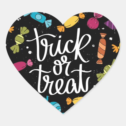 ハロウィーンキャンディートリックまたは治療 ハートシール (正面)