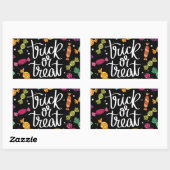 ハロウィーンキャンディートリックまたは治療 長方形シール (シート)