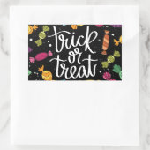 ハロウィーンキャンディートリックまたは治療 長方形シール (バッグ)