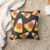 ハロウィーンキャンディーパターン、おもしろいキャンディーコーン菓子 クッション (ブランケット)