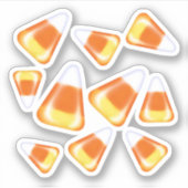 ハロウィーンキャンディーパターン、おもしろいキャンディーコーン菓子 シール (正面)
