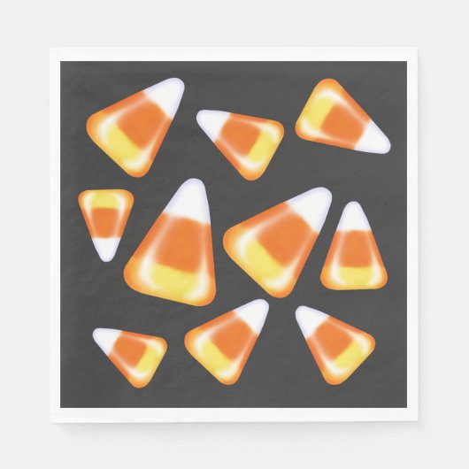 ハロウィーンキャンディーパターン、おもしろいキャンディーコーン菓子 スタンダードランチョンナプキン (正面)