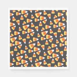 ハロウィーンキャンディーパターン、おもしろいキャンディーコーン菓子 スタンダードランチョンナプキン