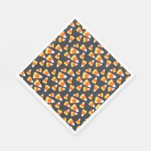 ハロウィーンキャンディーパターン、おもしろいキャンディーコーン菓子 スタンダードランチョンナプキン (角)