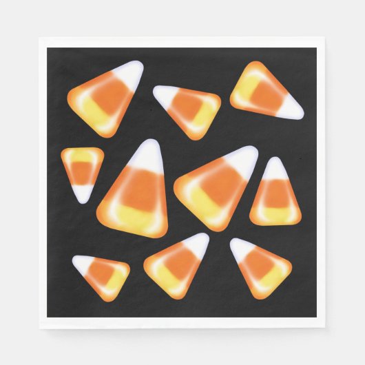 ハロウィーンキャンディーパターン、おもしろいキャンディーコーン菓子 スタンダードランチョンナプキン (正面)