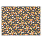 ハロウィーンキャンディーパターン、おもしろいキャンディーコーン菓子 テーブルクロス (正面(横))