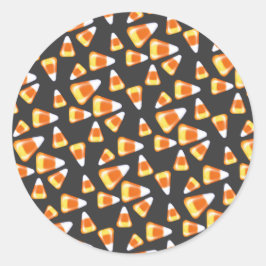 ハロウィーンキャンディーパターン、おもしろいキャンディーコーン菓子 ラウンドシール