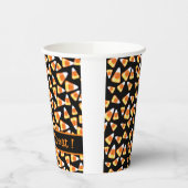 ハロウィーンキャンディーパターン、おもしろいキャンディーコーン菓子 紙コップ (左)
