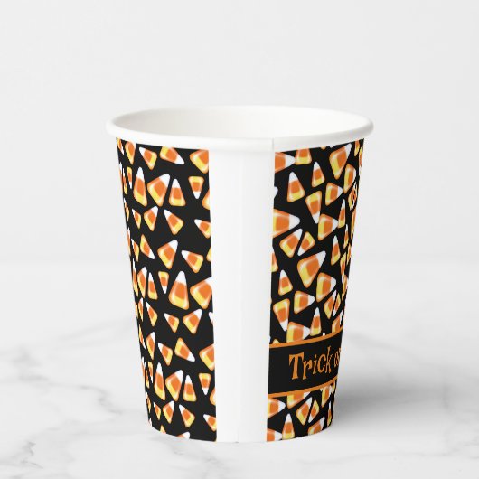 ハロウィーンキャンディーパターン、おもしろいキャンディーコーン菓子 紙コップ (右)